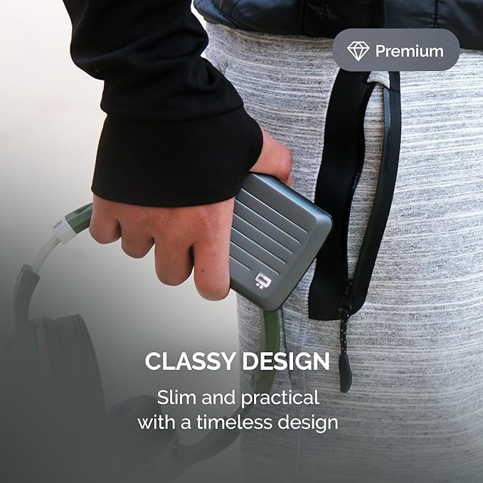 ÖGON -DESIGNS- Aluminum card holder with metal lock, RFID protection against fraud and demagnetization, compact wallet, Smart Case OSLO model