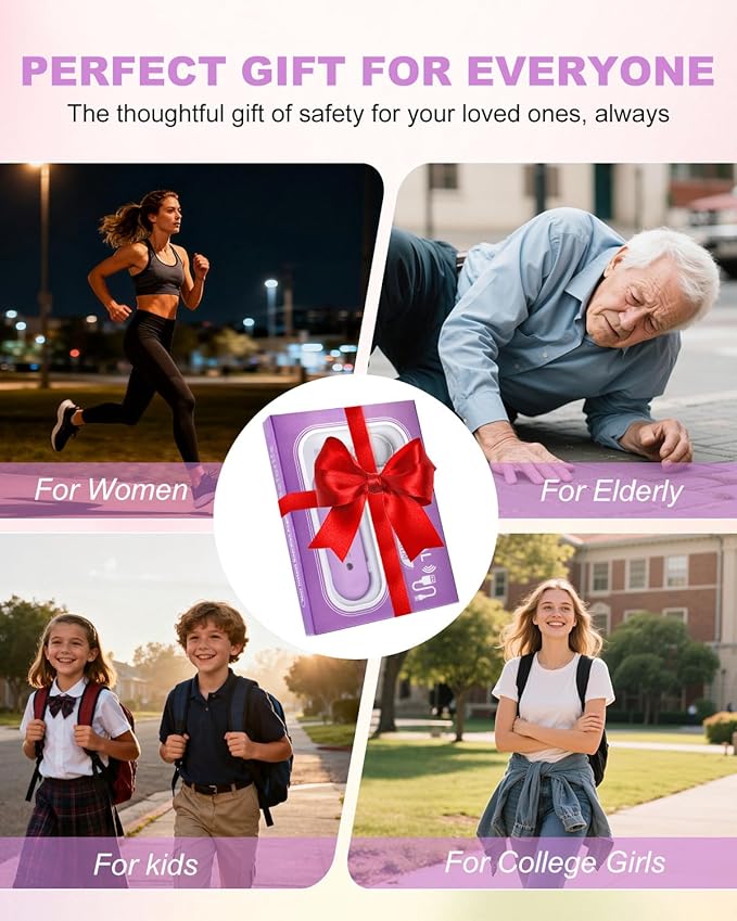 Personal Safety Alarm for Women - Waterproof Rechargeable Security Alarm - 140dB Extra Loud Siren with SOS Strobe Light - Self Defense Keychain for Women Girls Teens Seniors