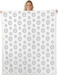 Volleyball Kids Throw Blanket,Ball Sports Games Competition Bed Blanket for Girls Boys Adults,Simple Fashion Cartoon Fleece Blanket,Black White Chic Fuzzy Blanket,Throw Size (50 x 60 Inches)
