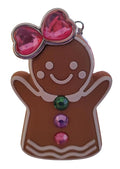Bath and Body Works Neon Miss Gingerbread with Gemstones and Pink Bow Pocketbac Hand Sanitzer Holder