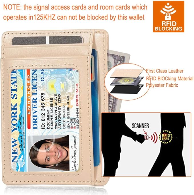GH GOLD HORSE Slim RFID Blocking Card Holder Minimalist Leather Front Pocket Wallet for Women | Slim, RFID Blocking, Minimalist, Front Pocket