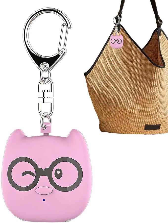 Genérico Personal Safety Devices, with Light, Cute and Portable Keychain | Mode, Attractive and Portable Design, for Men, Women, Older Travel, Camping, Hiking, Climbing to the Air