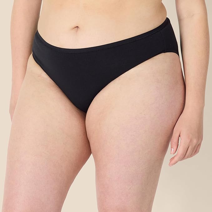 Amazon Essentials Women's Breathable Cotton Bikini Brief Underwear with Full Coverage, Multipacks