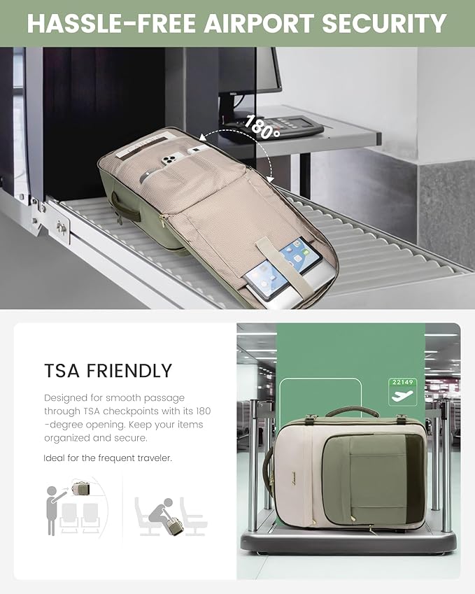 LOVEVOOK 50L Travel Backpack for Women & Men - 18 Inch Carry On Backpack & Personal Item Backpack for Airlines, Spacious and Durable Design, with 3 Packing Cubes