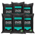 DUDE Wipes Mint Chill Travel Wipes - 6 Packs of 18 (108 Count) - Extra-Large Adult Flushable Wipes - Infused with Tea Tree Oil, Vitamin E, and Aloe - Septic and Sewer Safe