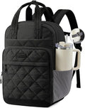 LOVEVOOK Puffer Backpack for Women Fits 15.6 Inch Laptop, Quilted Travel Backpacks Purse with Large Cup Holder, Teacher Computer Work Bags College Shool Bookbag, Puffy Carry On Personal Item Bag