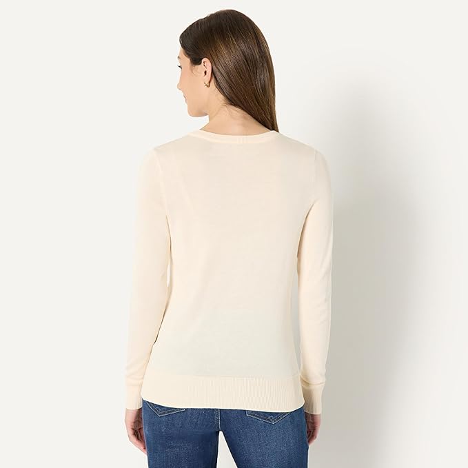 Amazon Essentials Women's Lightweight Crewneck Cardigan Sweater (Available in Plus Size)