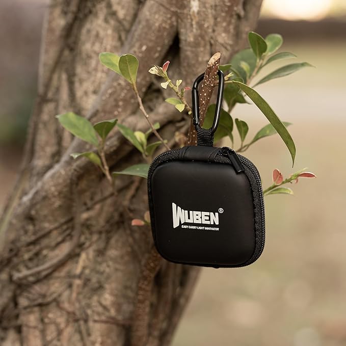 WUBEN G5 Flashlight Holster, EDC Mini Flashlight Pouch 75 * 75 * 30mm, Portable Storage Carry Case with Carabiner Clip for Outdoor Camping Hiking (Flashlight Not Included)