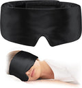 Satin Sleep Eye Mask, 100% Complete Blackout Sleeping Mask for Women Men Side Sleepers, Zero Pressure Eye Shade with Adjustable Strap, Lightweight Breathable Night Blindfold for Travel Shift Work Naps