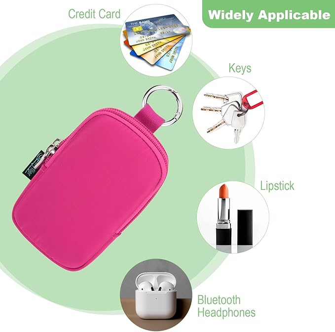 Beautyflier Double Pockets Hand Sanitizer Spray Case for Touchland Power Mist and Glow Mist 1FL OZ, Zipper Pouch for Hand Sanitizer Spray Bottle, with Extra Removable Neck Strap, Fits Travel