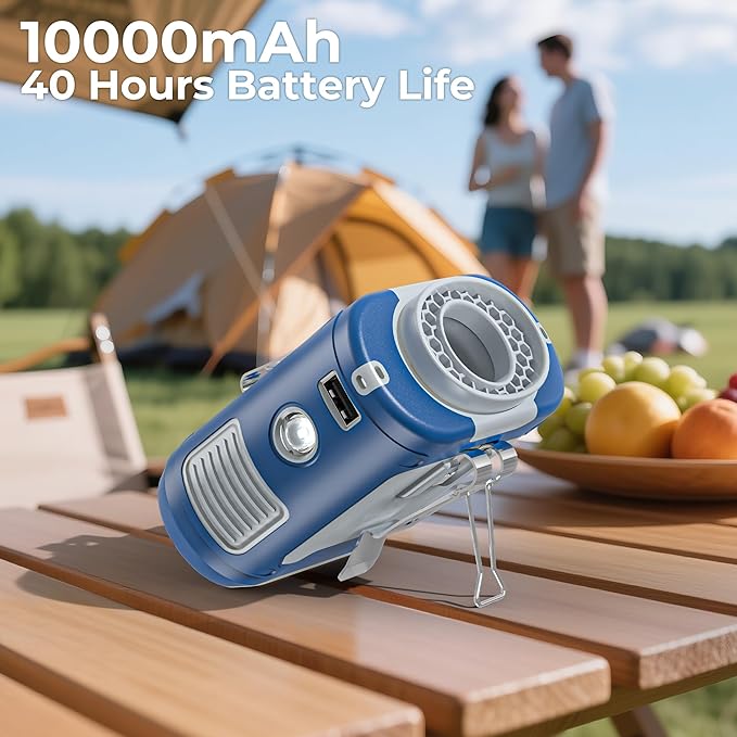 AMACOOL Portable Waist Fan Clip On, Father's Day Gifts for Dad Husband, 10000mAh Rechargeable Wearable Shirt Fan, Powerful Belt Fans, Birthday Gifts for Women Jobsite Travel Camping Essentials 2026