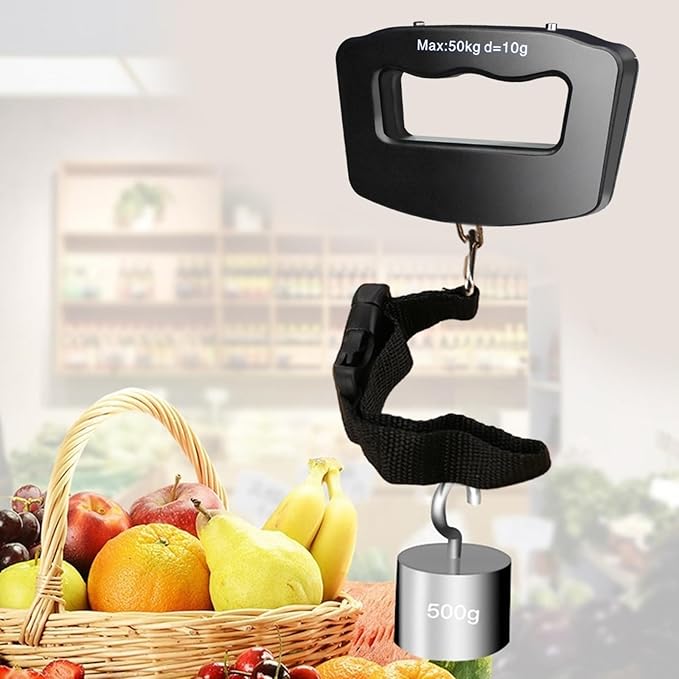 Digital Luggage Scale Portable Suitcase Weighing Scale 110lb/50kg Portable Handheld Suitcase Weight Scale with Hook