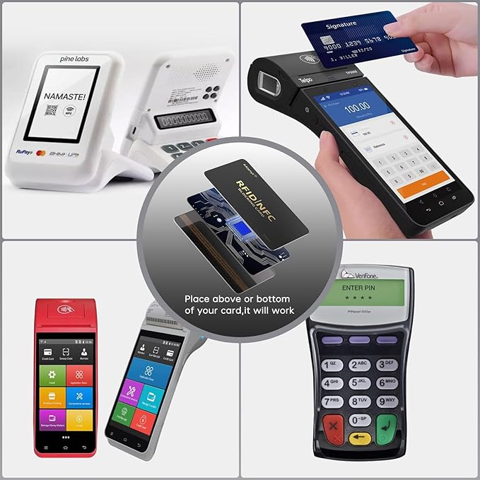 RFID Blocking Card for Wallets, Contactless NFC Credit Card ID Protection Safe Bank Cards Passport Entire Wallet Purse Shield Protector Blocker Guard Pack of 24