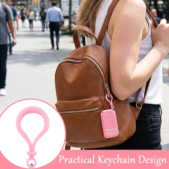 3 Pcs Power Mist Hydrating Hand Sanitizer Spray Bulk with Keychain Travel Size Hand Sanitizer Pocket 1 Fl. oz Spray Bottle for Women Daily Use Family Friends Teacher Employee Appreciation Gifts