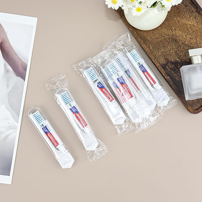 Toothbrush and Toothpaste Travel, Individually Packaged with Storage Box, Foldable Storage, Toothbrush Travel Size is Suitable for Camping, Business Trip (5)