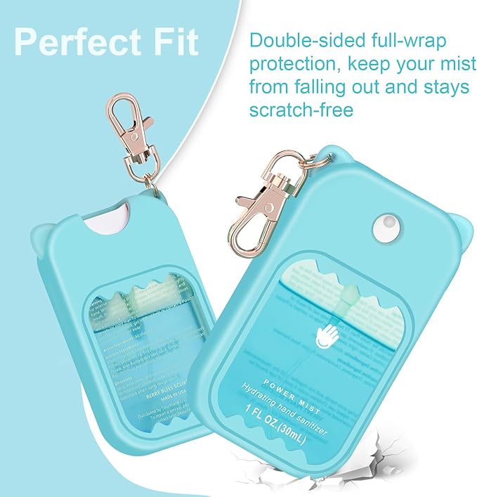 Hand Sanitizer Spray Case for Touchland Silicone Touchland Case Keychain Cute Hand Sanitizer Holder Keychain Compatible with Touch land Power Mist Gentle/Glow Mist