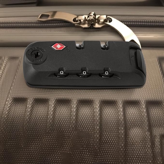 2-Pack TSA Locks for Luggage, Luggage Locks TSA Approved, Small Travel Combination Lock for Luggage Bag Backpack Baggage Suitcase, Black EA345W