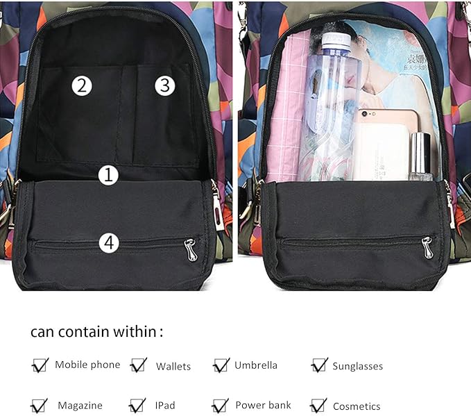 Freie Liebe Anti-theft Backpack Nylon BackPacks Handbags for Women Travel Rucksack Lightweight Shoulder Bags