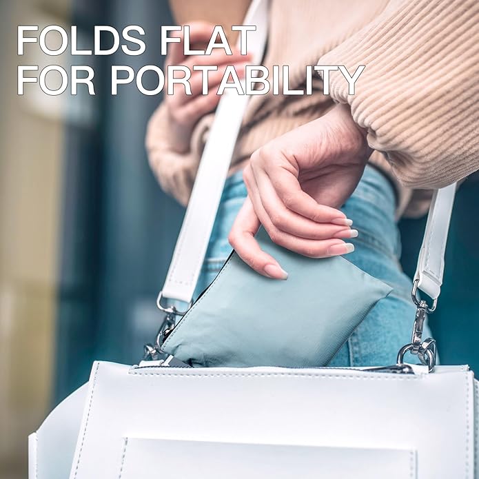 Lightweight Foldable Nylon Crossbody Bag,Compact Polyester Packable Tote,Collapsible Handbag for Travel,Gym,Shopping