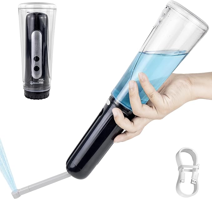 Handheld Portable Travel Bidet Sprayer, Rechargeable Electric Bidet, Peri Bottle for Women & Men, Upside Down Design, Works with Warm Water, No Heating Function, Personal Hygiene Care