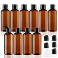 10 Pack 3.4 oz Travel Bottles for Toiletries TSA Approved Leak Proof Travel Size Containers Plastic Empty Shampoo Bottles with Labels Squeeze Bottle Toiletry(Brown)