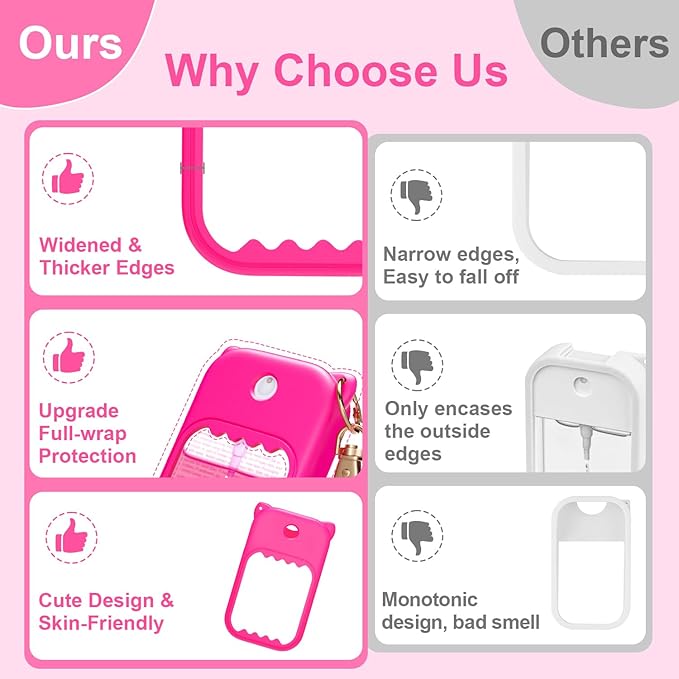 Hand Sanitizer Spray Case for Touchland Silicone Touchland Case Keychain Cute Hand Sanitizer Holder Keychain Compatible with Touch land Power Mist Gentle/Glow Mist