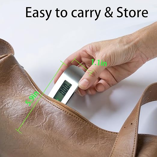 2-in-1 Travel Set: Luggage Scale + 2 Silicone Tags, Writable Name & Phone to Prevent Loss, 110 lbs Capacity, LCD Display, Ideal for Travel Bags