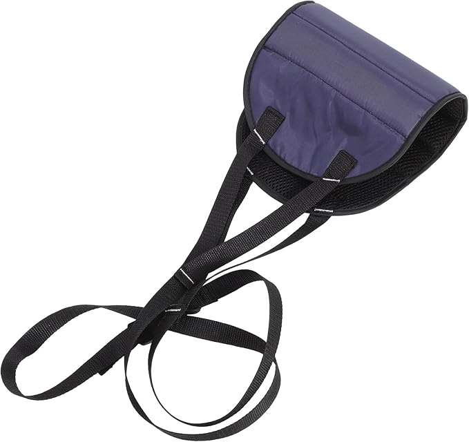 Kichvoe Travel Footrest Hammock for Long Flights, Adjustable Airplane Footrest Sling with Dark Blue Breathable Mesh, Portable Leg Rest for Office and Airplane Use