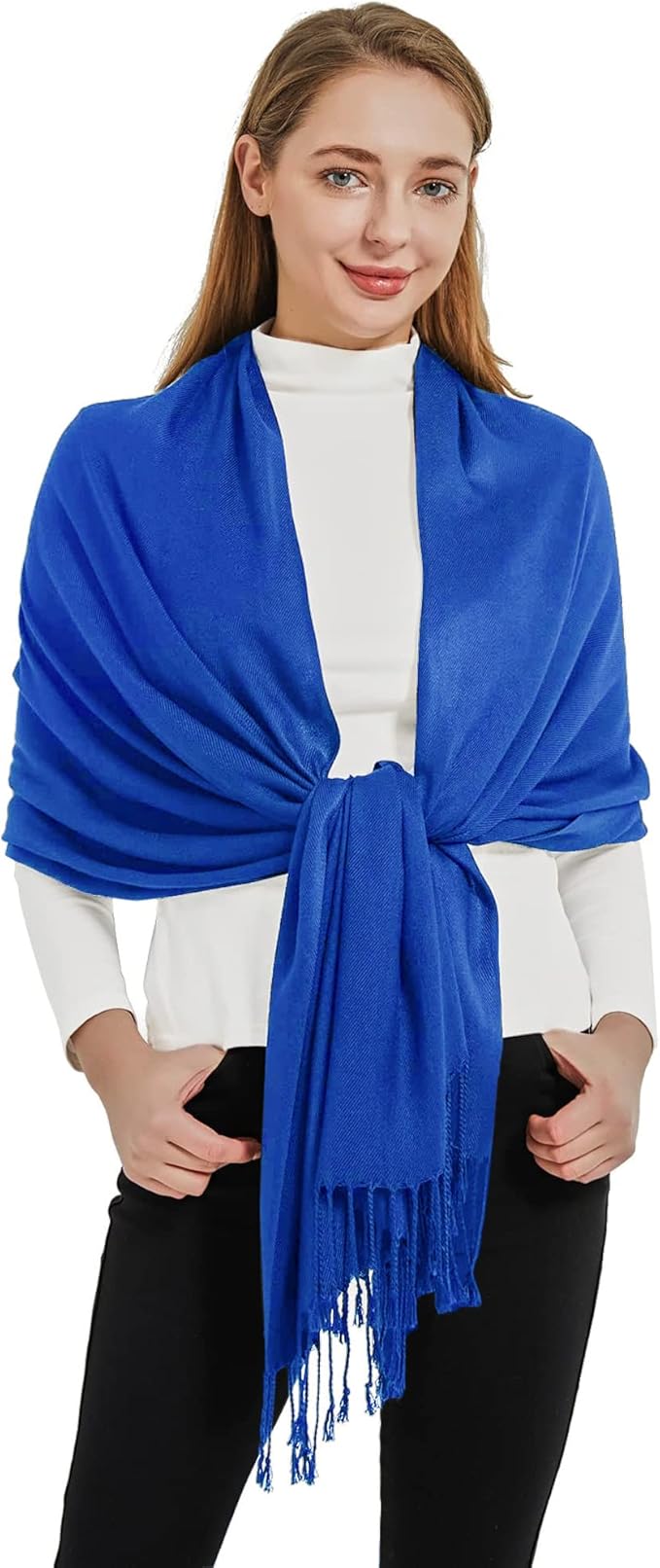 Soft Silky Pashmina Shawl Wraps Solid Colors Scarf for Wedding Evening Dresses