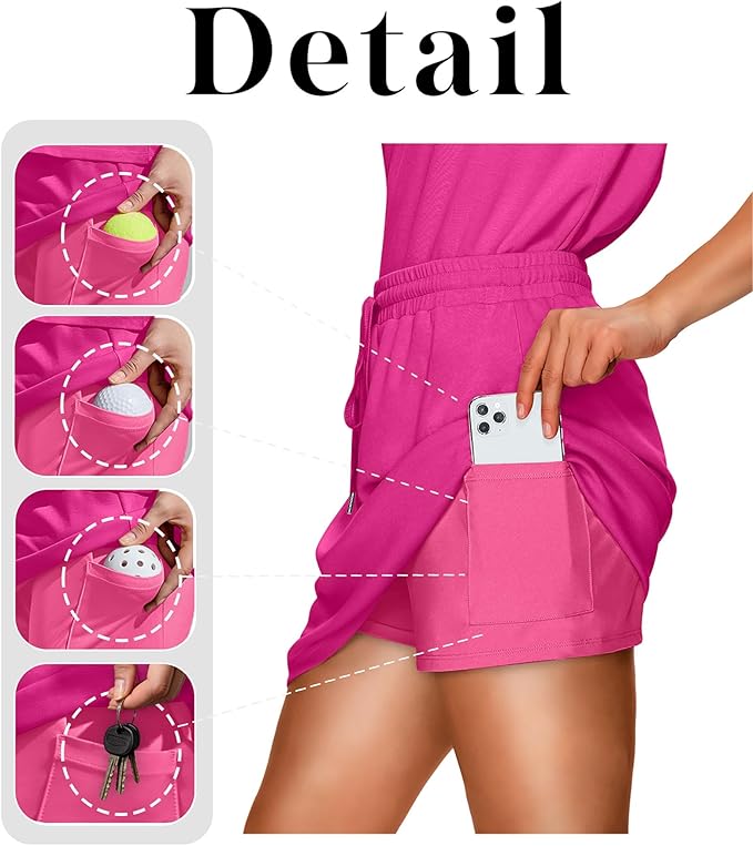 NIASHOT Two Piece Skirt Sets for Women Summer Vacation Travel Outfits Tennis Golf Skorts Versatile Lounge Sets