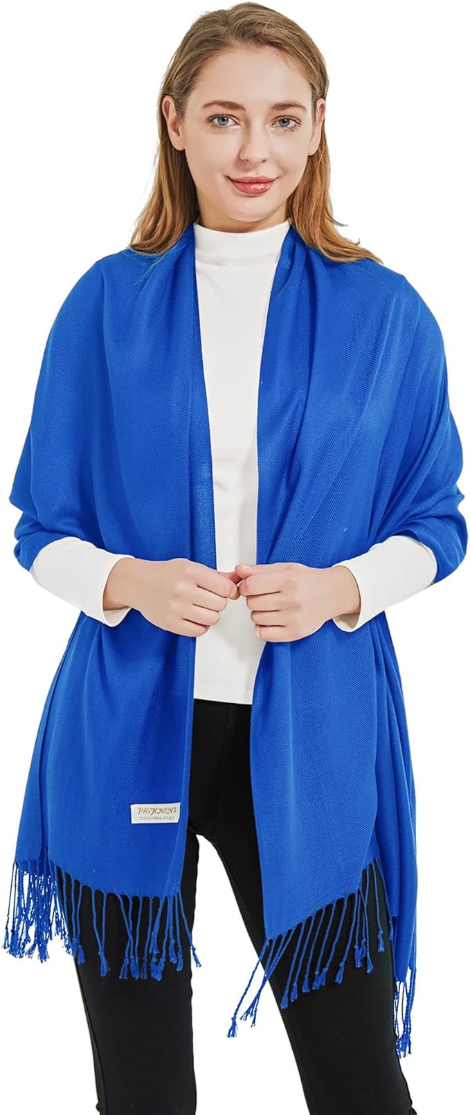Soft Silky Pashmina Shawl Wraps Solid Colors Scarf for Wedding Evening Dresses