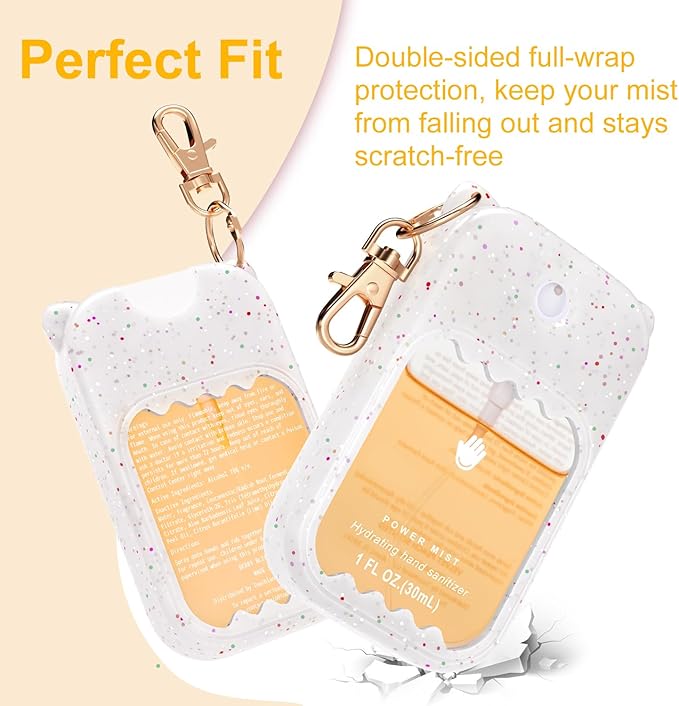 Hand Sanitizer Spray Case for Touchland Silicone Touchland Case Keychain Cute Hand Sanitizer Holder Keychain Compatible with Touch land Power Mist Gentle/Glow Mist