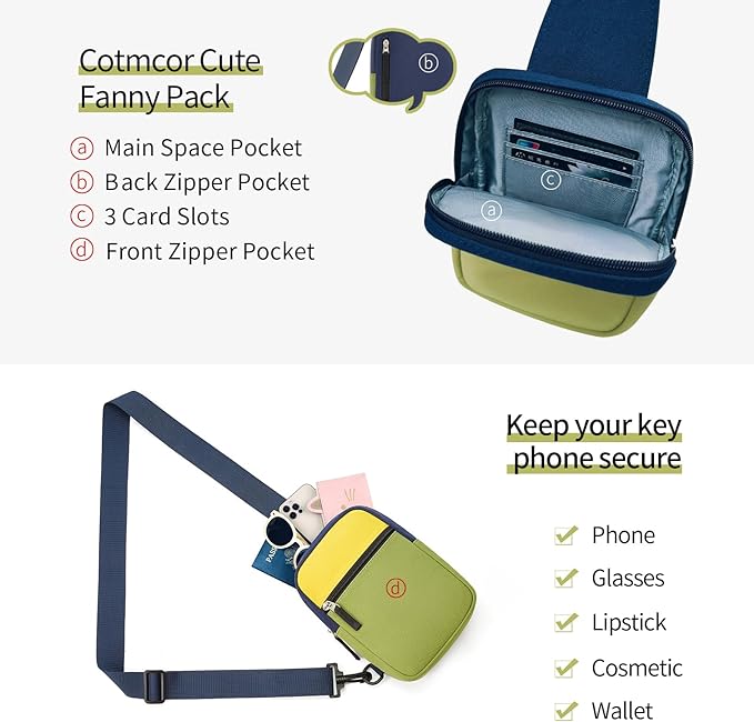 Mothers Day Gifts for Daughter, Birthday Graduation Gifts for 8 9 10 11 12 Year Old Teens Girls Her,Fanny Pack Sling Crossbody Bag Belt Bags Purse, Preppy Teen Girl Gift Trendy Stuff Travel Essentials