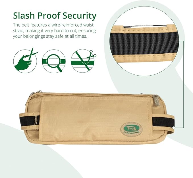 Anti-Theft Waist Bag and Ihram Belt (Large)