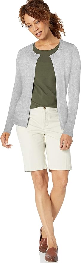 Amazon Essentials Women's Lightweight Crewneck Cardigan Sweater (Available in Plus Size)