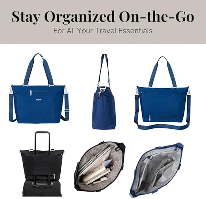 Baggallini Avenue Tote - 12x18 Laptop Tote Bag for Women - Lightweight Work Travel Carry On Bag