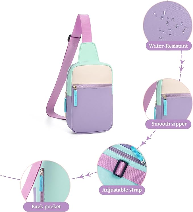 Mothers Day Gifts for Daughter, Birthday Graduation Gifts for 8 9 10 11 12 Year Old Teens Girls Her,Fanny Pack Sling Crossbody Bag Belt Bags Purse, Preppy Teen Girl Gift Trendy Stuff Travel Essentials