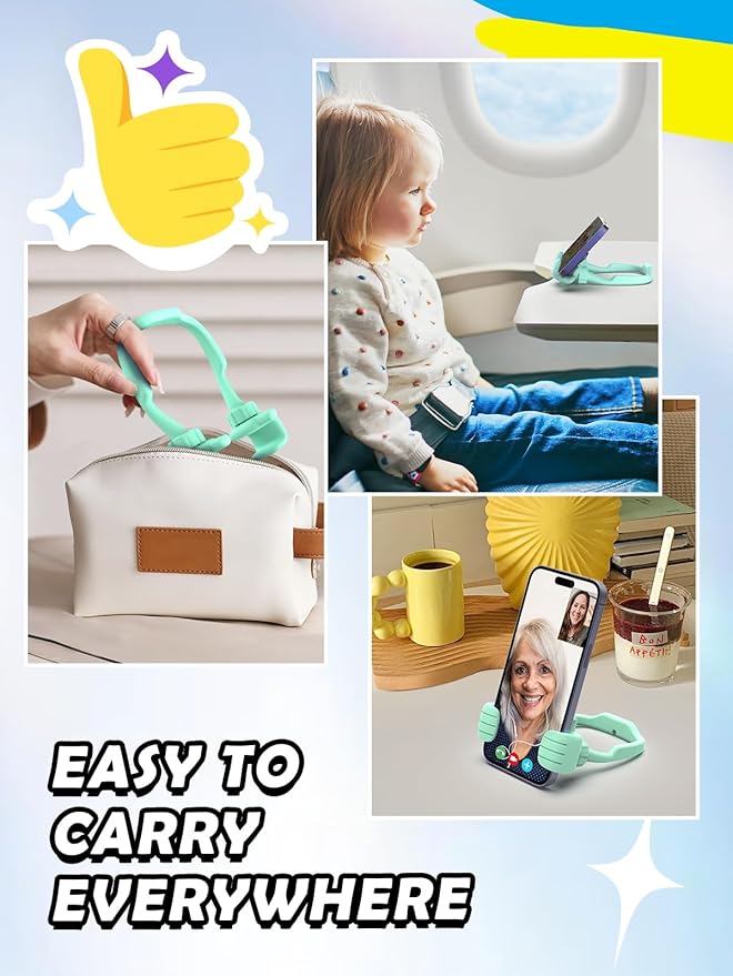 Gifts for Boys Girls Teens Kids: Thumbs Up Lazy Phone Stand Holder for Desk Funny Gadgets Teenage Tween Man Woman Dad Father Mother Mom Husband Wife Adults Stocking Stuffers Who Have Everything