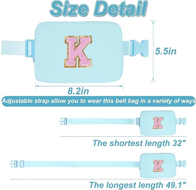Uygafly Birthday Gifts for 6 7 8 9 10 11 12 13 Year Old Girls,Belt Bag for Women Girls Fanny Pack Crossbody Bags for Kids,Fashion Waist Packs Cute Teen Trendy Stuff Travel Essentials | Blue,K
