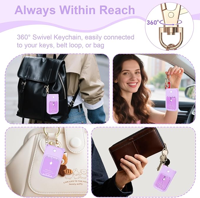 Hand Sanitizer Spray Case for Touchland Silicone Touchland Case Keychain Cute Hand Sanitizer Holder Keychain Compatible with Touch land Power Mist Gentle/Glow Mist