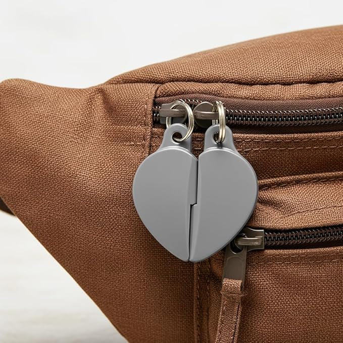 Zipper Clips, Anti Theft Purse & Backpack Zipper Lock, Anti Pickpocket, Outdoor Travel Safety Essentials, 2 Pack, Gray