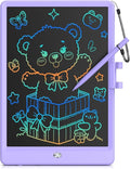 TEKFUN LCD Writing Tablet for Kids, 10-inch Coloring Drawing Pad, Mess Free Doodle Board, Airplane Travel Toys for Boys and Toddlers, Road Trip Essentials, Gifts for 3 4 5 6 7 8 Year Old Girls(Purple)