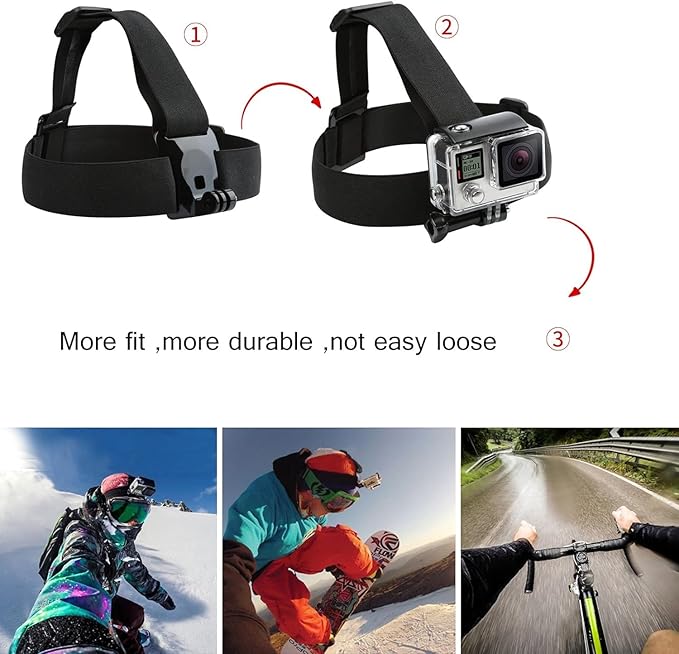 SHOOT 10-in-1 Accessory Kit for GoPro Accessories,Action Camera Accessories for GoPro Hero13 12 11 10 9 8 7 6 5 4 3+ 3 Hero Session 5 Black AKASO EK7000 Apeman SJ4000 5000 6000 DBPOWER AKASO