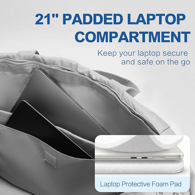 Large 2PCS Nylon Duffle Bag for Travel Weekender Overnight Hospital Gym Bag for Men & Women, Carry On Airline Approved Personal Item Duffel Garment Bag Luggage with Shoe Compartment & Packing Cube