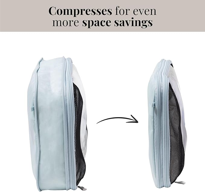 Baggallini Compression Cube 3-piece set - Lightweight Compression Packing Cubes for Travel
