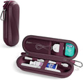 ProCase Electric Toothbrush Travel Case for Oral-B 1000/1500/5000/6000/7000/7500/9600 & iO 7/8/9/10, Philips Sonicare 1100/4100/5100/5300/6100, Water-Resistant Hard Case -L,Plum