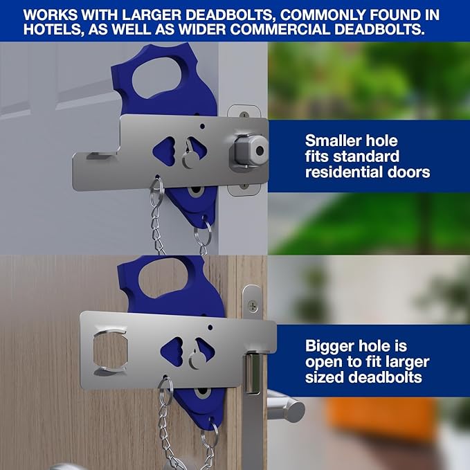 BRINKS – Portable Security Door Locks for Home, Dorm Room, Apartment, Hotel Safety, Short-Term Rentals, Security Door Latch - Privacy Latch, Easy Install (2 Pack)