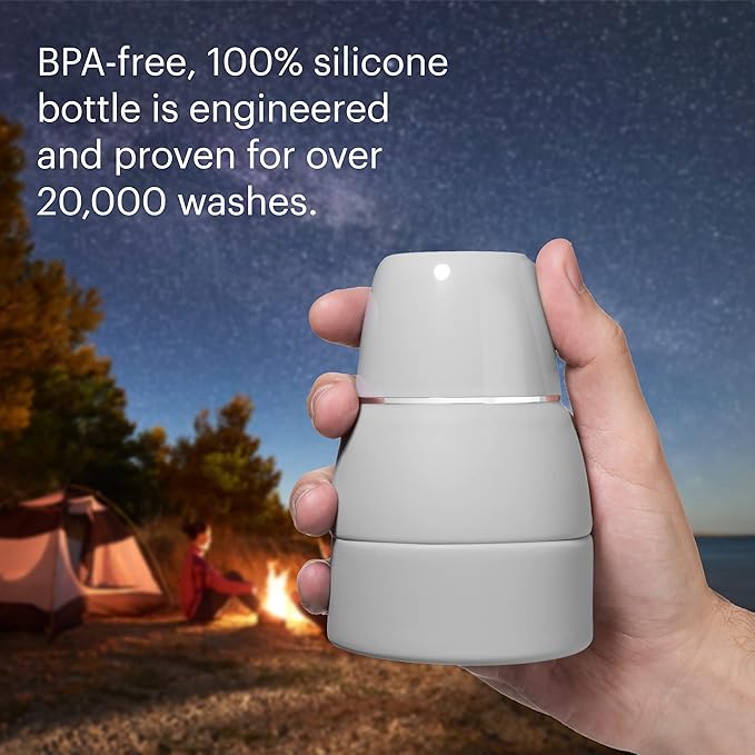 Brondell Bidet GoSpa Collapsible Travel Bidet, Compact and Discreet, with Travel Bag, 500ml, in Gray