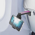 Beyond Cell Travel Accessories, Universal Seat Back Tray Table Hands Free Phone Clip Holder, Adjustable Pocket Size Airplane Travel Essentials Compatible with iPhone and Android Daisy Heart