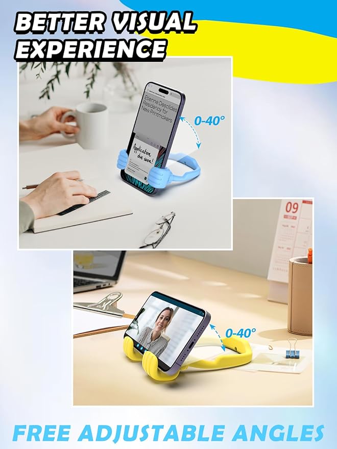 Moms Gifts for Mothers Day Wife: Gifts for Kids Teens Girls Boys Men Women Thumbs Up Lazy Cellphone Holder for Desk Funny for Adults Teenager Friends Stuff Stocking Stuffers Who Have Everything Ideas